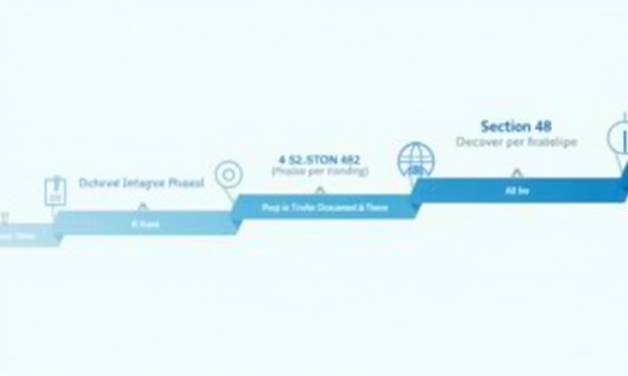 Section 48 bridge deployment timeline infographic showing milestones from documentation to capital deployment